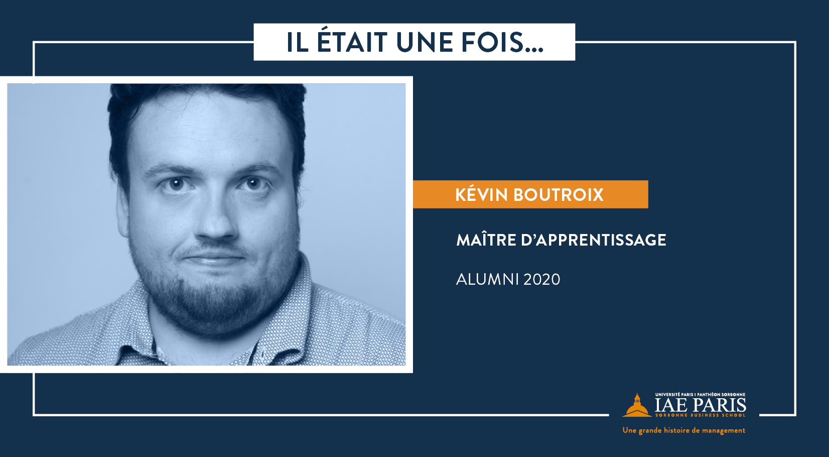 Photo en noir et blanc de Kévin BOUTROIX, Maître d'apprentissage 