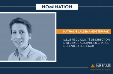 Nomination Nathalie LALLEMAND-STEMPAK