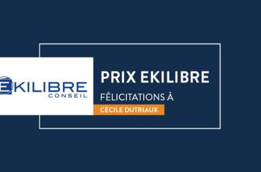 Le prix Ekilibre décerné à notre docteure