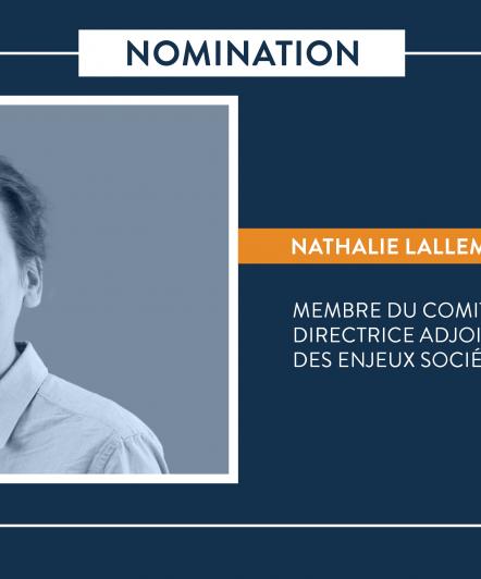 Nomination Nathalie LALLEMAND-STEMPAK