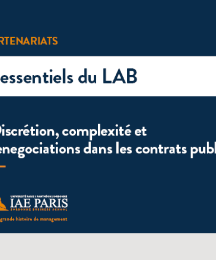  DISCRETION, COMPLEXITE ET RENEGOCIATIONS DANS LES CONTRATS PUBLICS