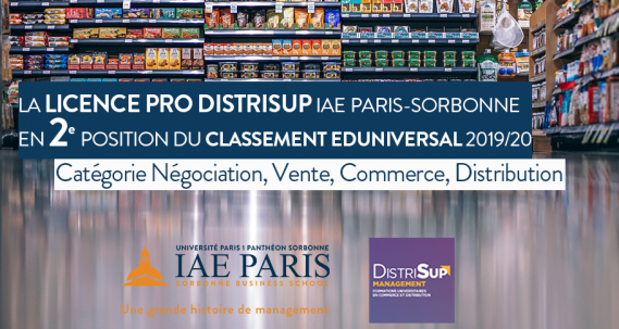 La Licence Pro Distrisup en deuxième position du classement Eduniversal 2019-2020
