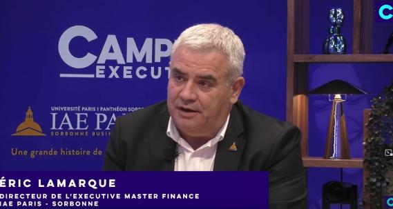 Eric Lamarque sur le plateau de Campus Channel